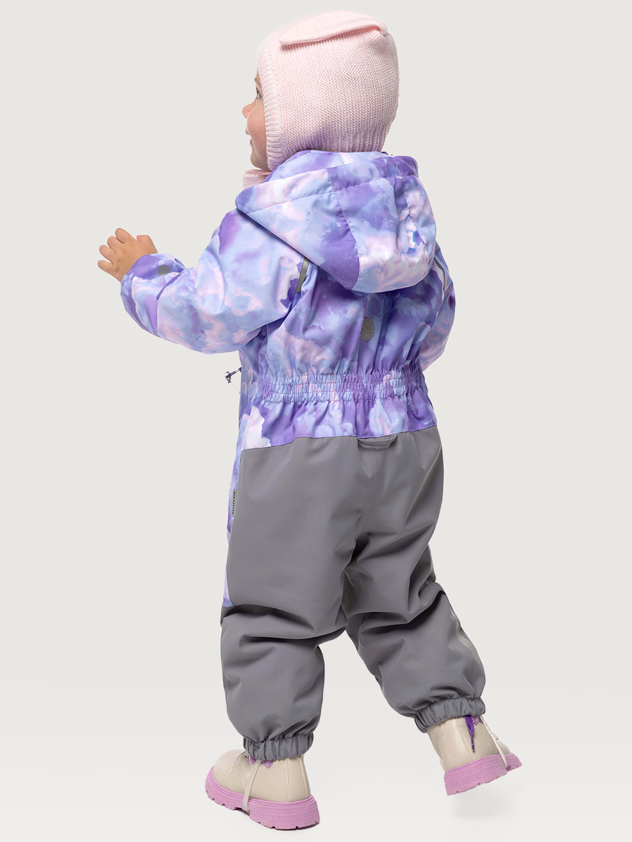 картинка Комбинезон утеплённый для девочки NIKASTYLE 8м0425 Сирень серый от магазина детских товаров ALiSa
