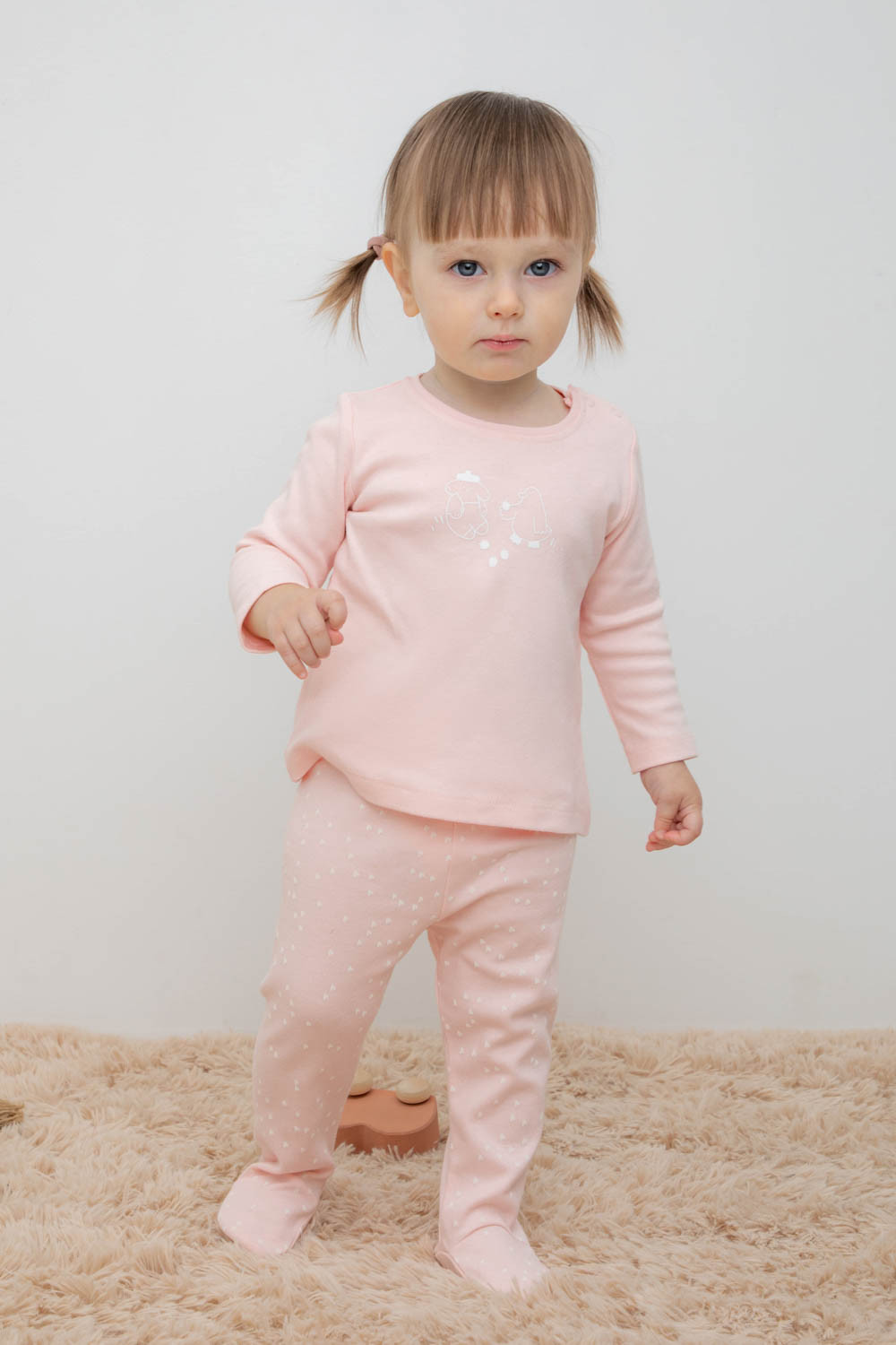 картинка Джемпер для девочки Crockid К 300869 бежево-розовый, белый песок (розовый) я123 от магазина детских товаров ALiSa