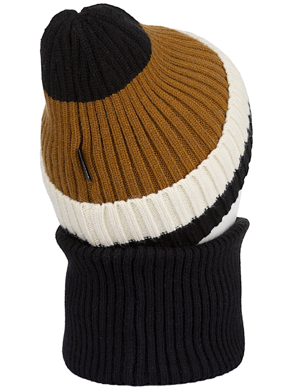 картинка Комплект шапка снуд для мальчика NIKASTYLE 12з16524 Черный горчица от магазина детских товаров ALiSa