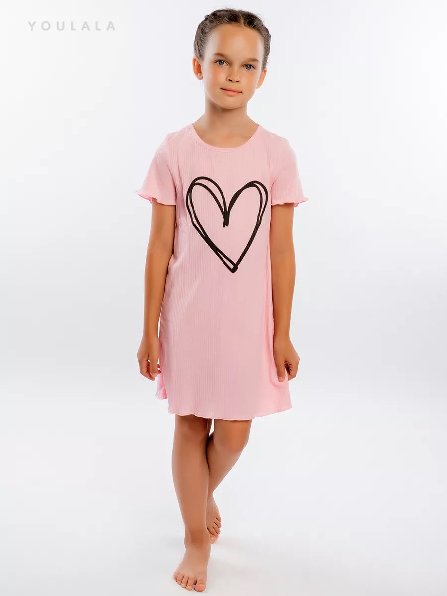 картинка Сорочка для девочки Youlala YLA 1617700102 Розовый от магазина детских товаров ALiSa