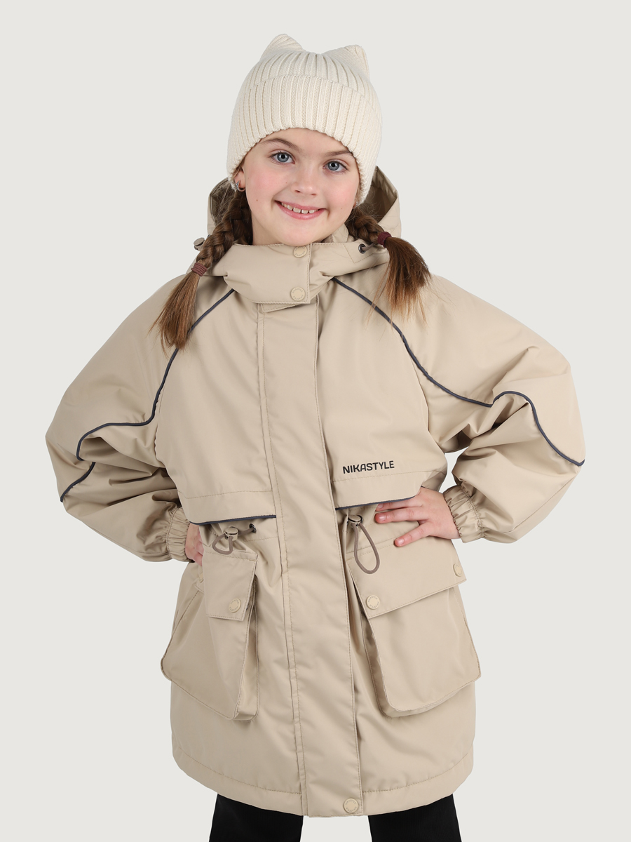 картинка Парка утеплённая для девочки NIKASTYLE 5м3425 Латте от магазина детских товаров ALiSa