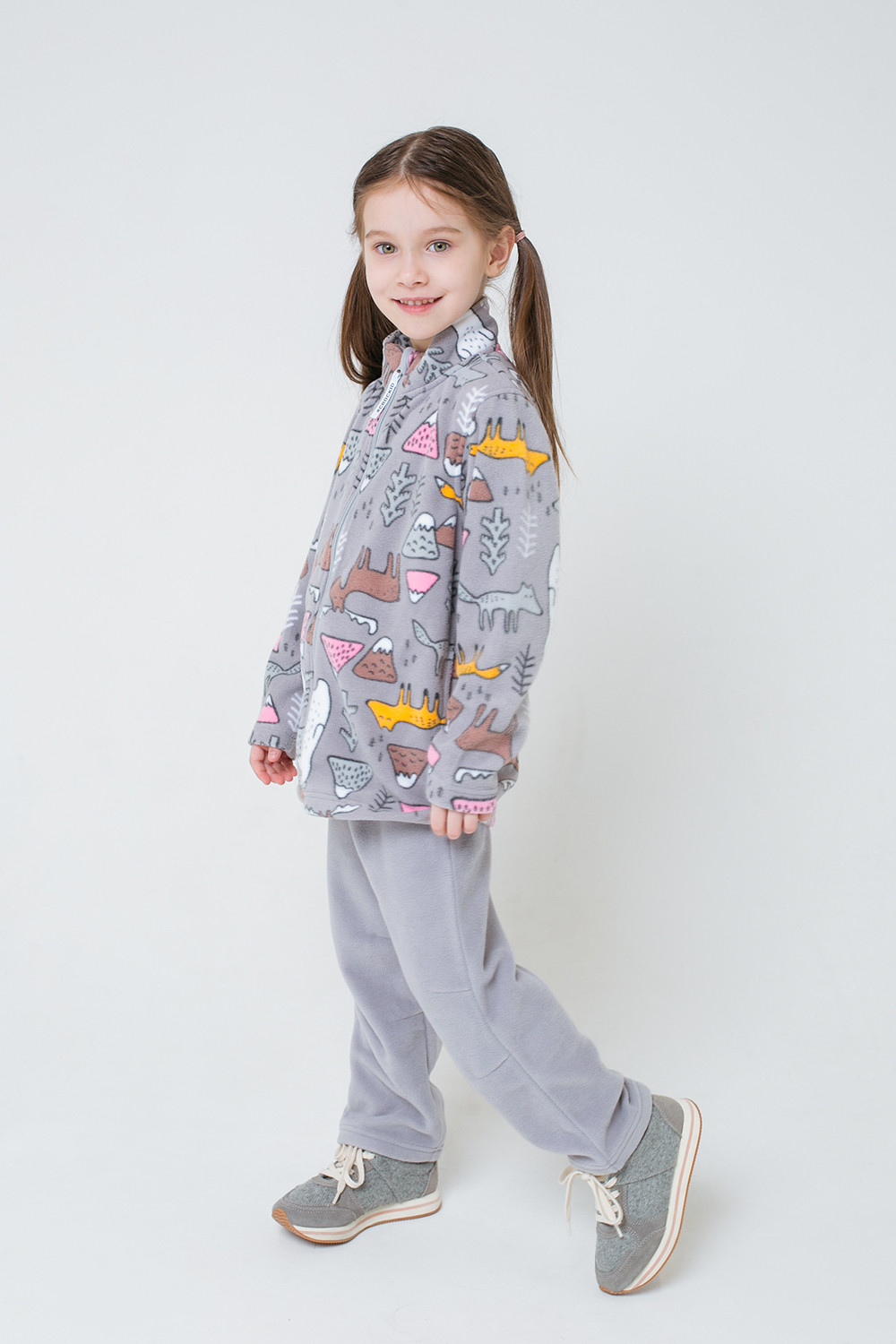 картинка Куртка флисовая для девочек Crockid ФЛ 34025/н/22 ГР от магазина детских товаров ALiSa
