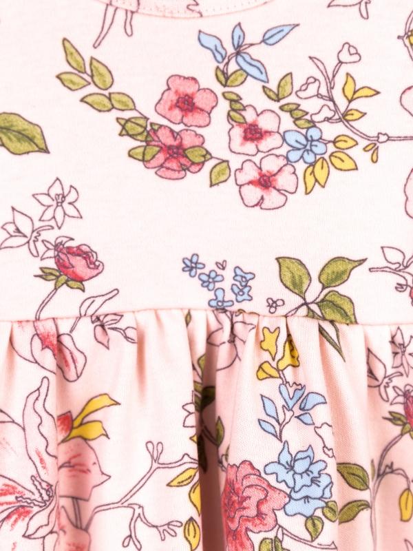 картинка Платье для девочки Baby Boom С241/1-И Цветы Ар-Нуво на розовом я724 от магазина детских товаров ALiSa