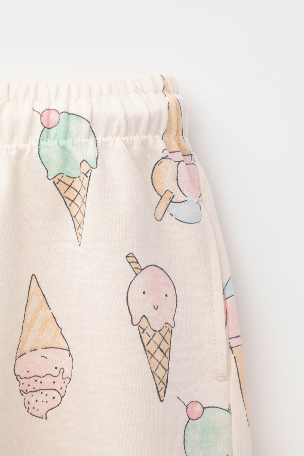 картинка Шорты для девочки Crockid КР 400679 светлый жемчуг, мороженое к473 от магазина детских товаров ALiSa