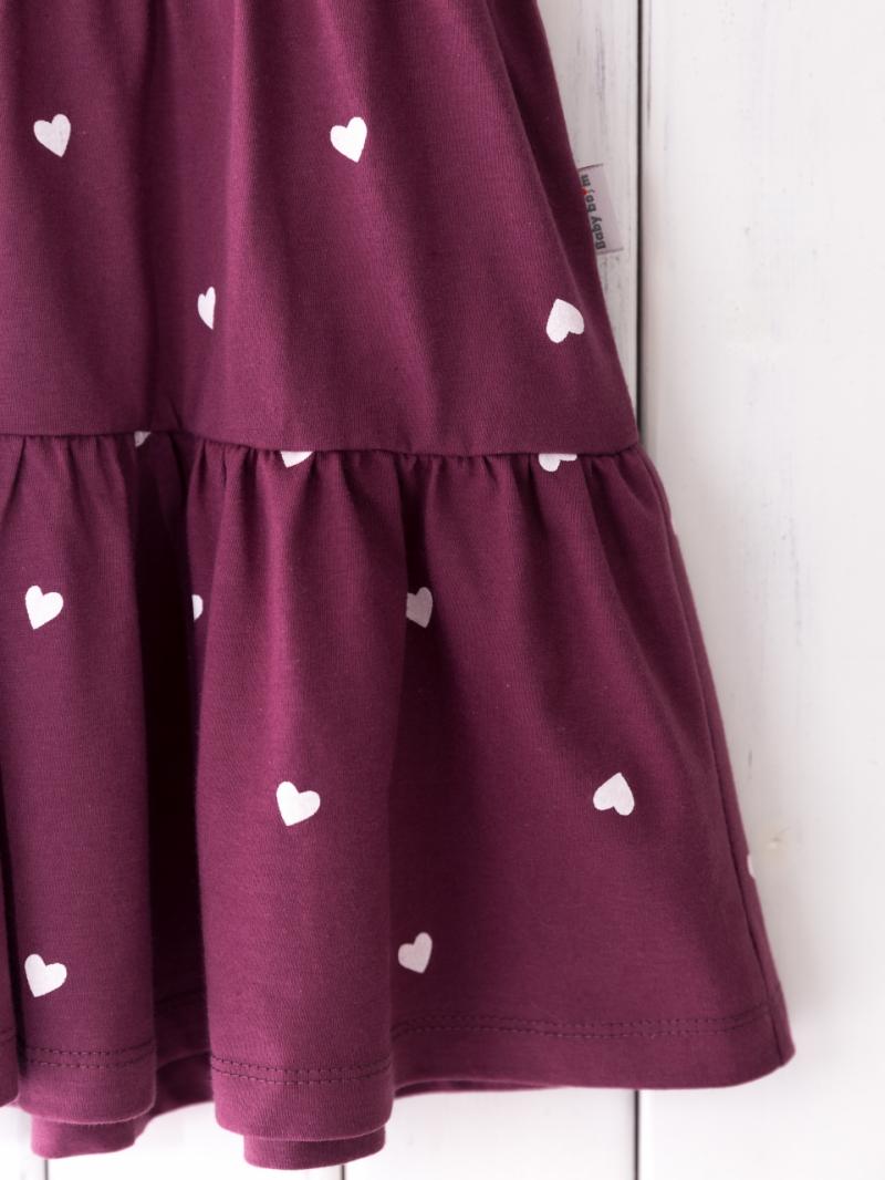 картинка Платье для девочки Baby Boom С198/2-К Сердечки на бордо от магазина детских товаров ALiSa