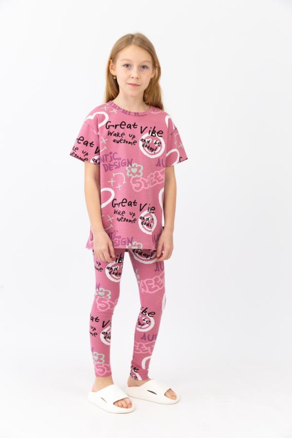 картинка Легинсы для девочки Baby Boom П66/14-К Граффити Б117 от магазина детских товаров ALiSa