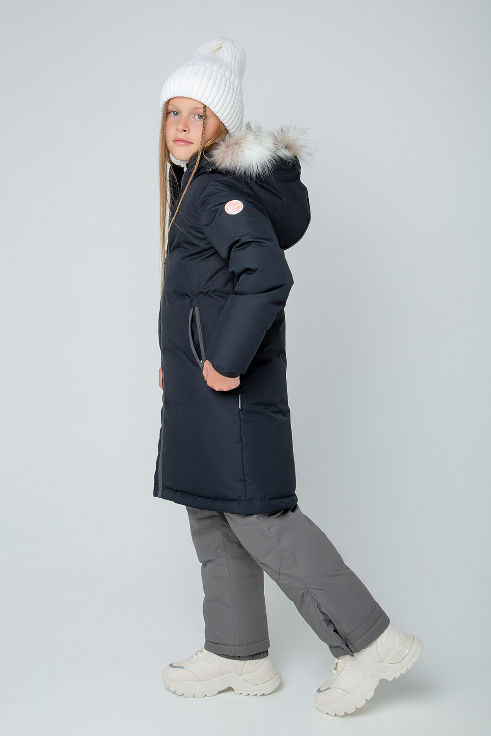 картинка Пальто пуховое для девочки Crockid ВК 34063/2 УЗГ от магазина детских товаров ALiSa
