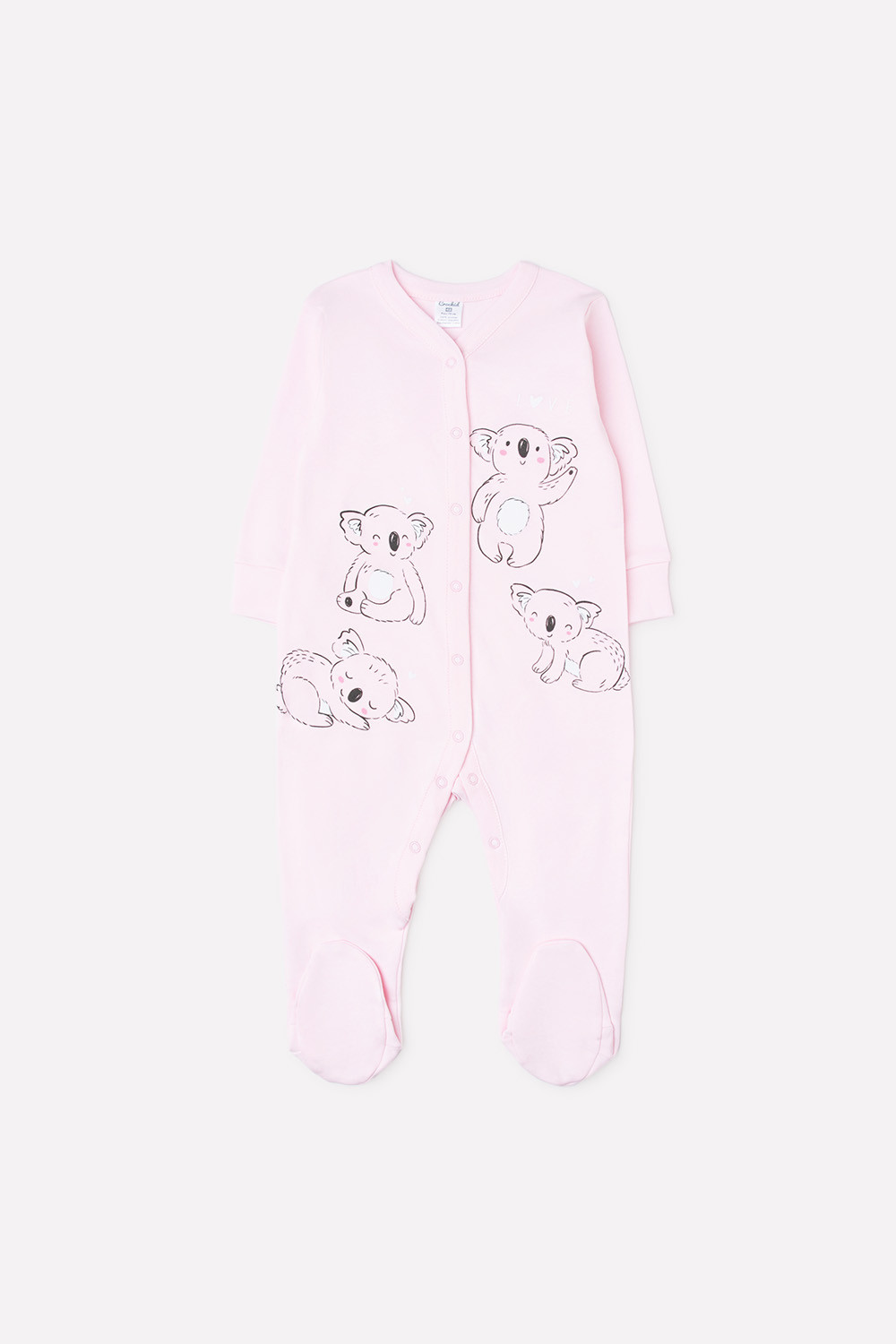 картинка Комбинезон для девочки Crockid К 6340 нежно-розовый (забавные коалы) от магазина детских товаров ALiSa
