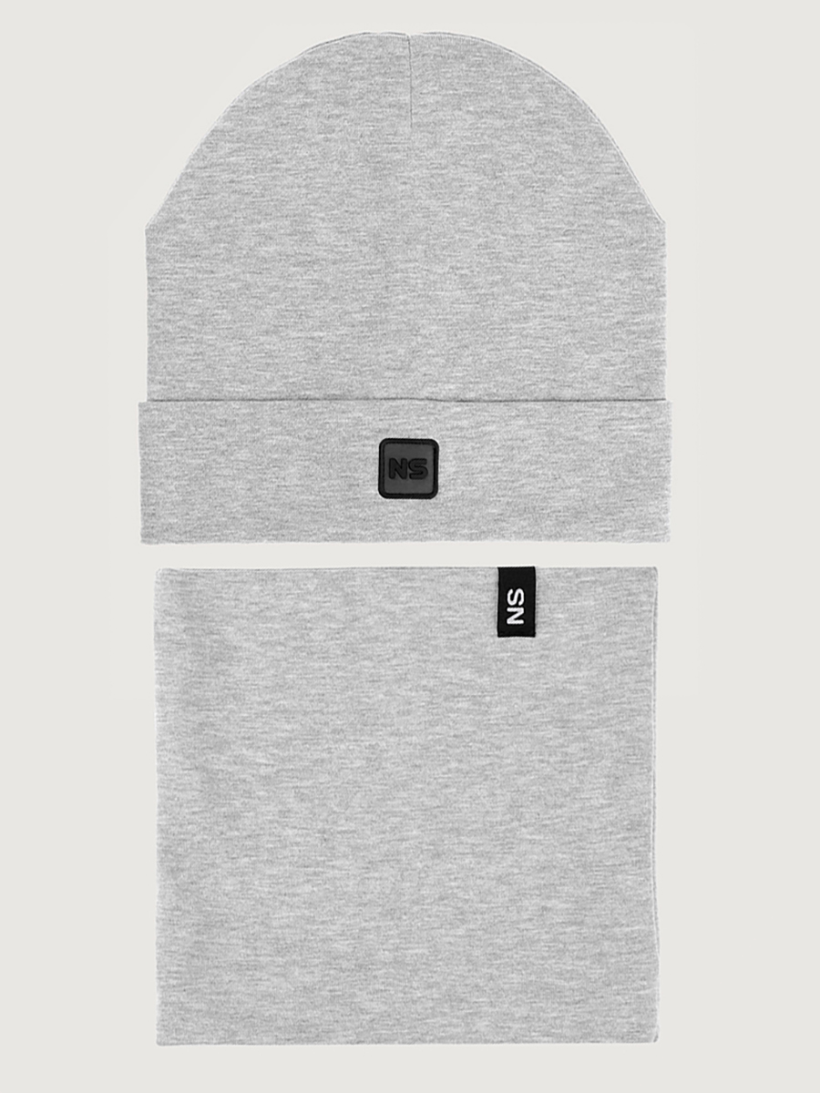 картинка Комплект деми шапка снуд для мальчика NIKASTYLE 12л12725 Серый от магазина детских товаров ALiSa