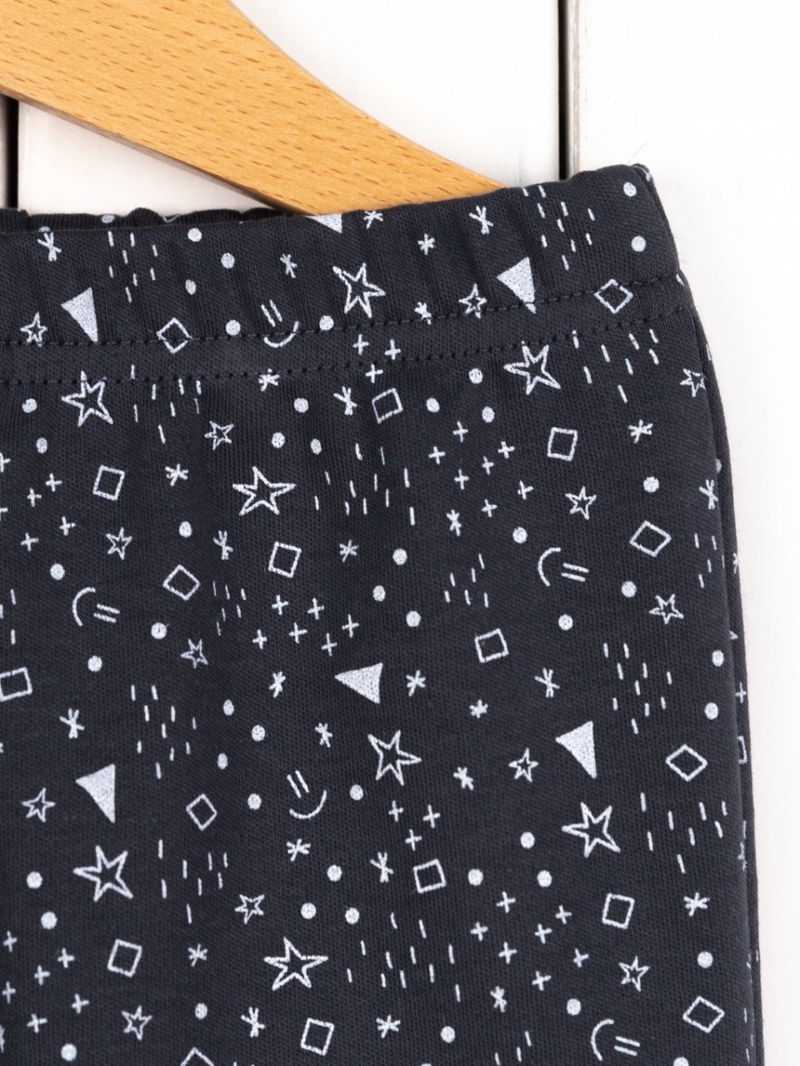 картинка Брюки для мальчика Baby Boom П135/1-И Значки серые на графите я735 от магазина детских товаров ALiSa