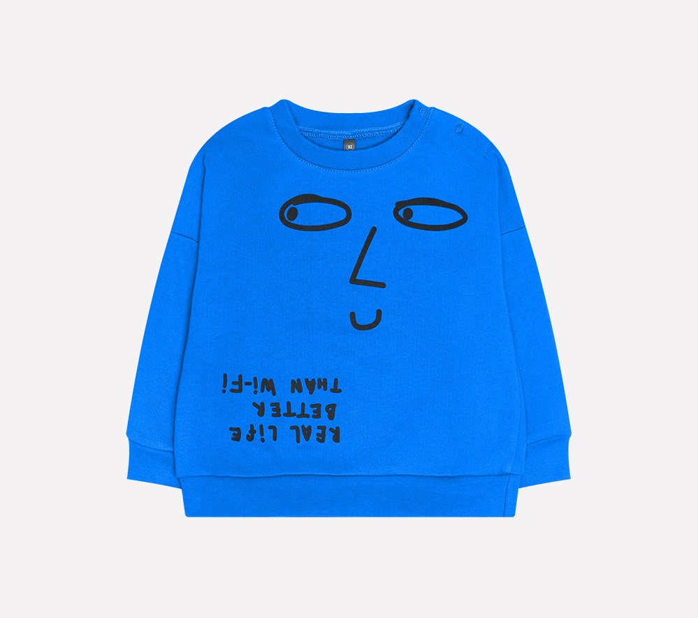 картинка Джемпер для мальчика Crockid КР 300814 ярко-синий к226 от магазина детских товаров ALiSa