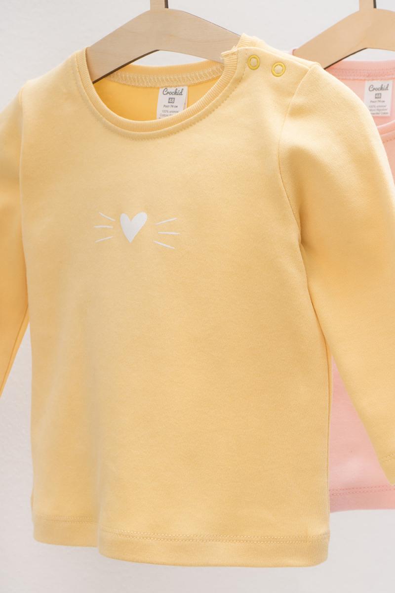 картинка Джемпер детский Crockid К 300869-2 светлая мимоза, дымчатая роза (желтый) я119 от магазина детских товаров ALiSa