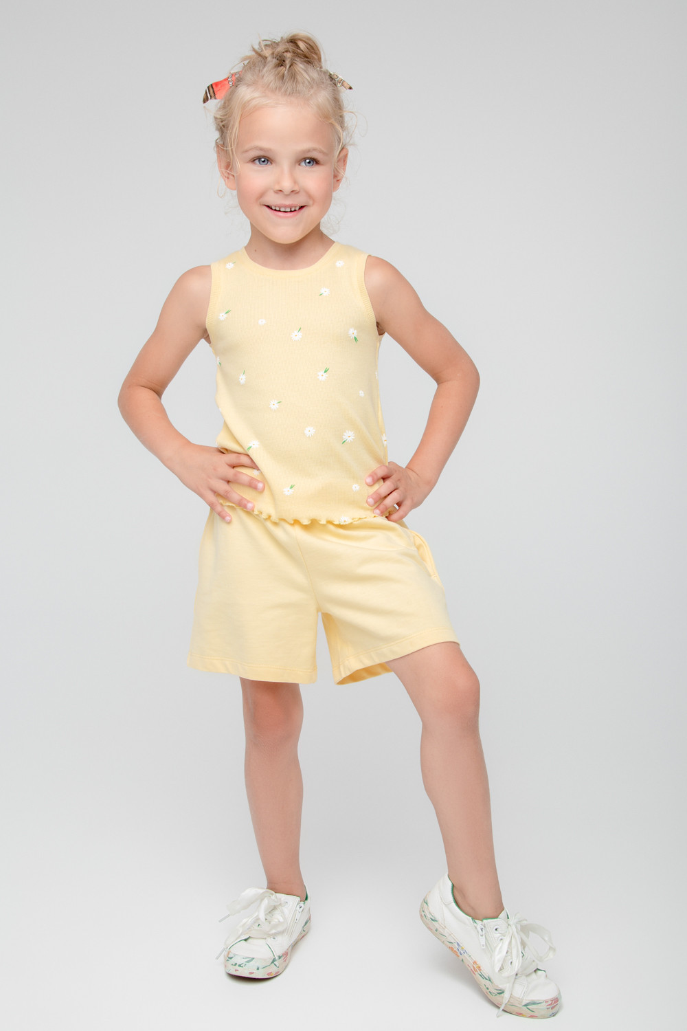 картинка Шорты для девочки Crockid КР 400548 бледно-желтый к393 от магазина детских товаров ALiSa