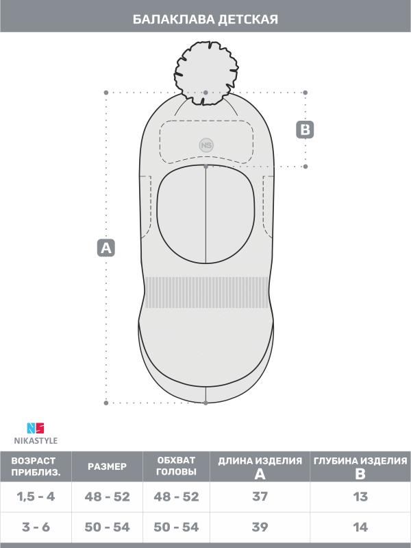 картинка Балаклава утепленная для мальчика NIKASTYLE 10з15325 Джинсовый от магазина детских товаров ALiSa