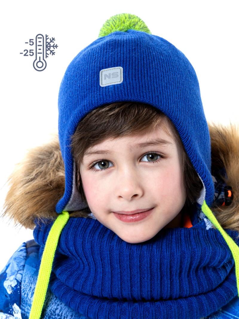 картинка Шапка утепленная для мальчика NIKASTYLE 11з13123 ультрамарин от магазина детских товаров ALiSa