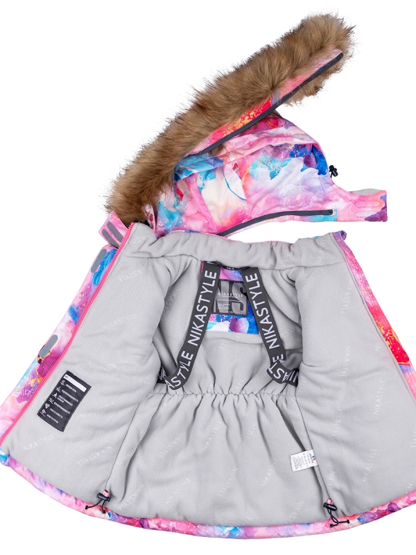 картинка Комплект зимний для девочки NIKASTYLE 7з1224 Розовый серый от магазина детских товаров ALiSa