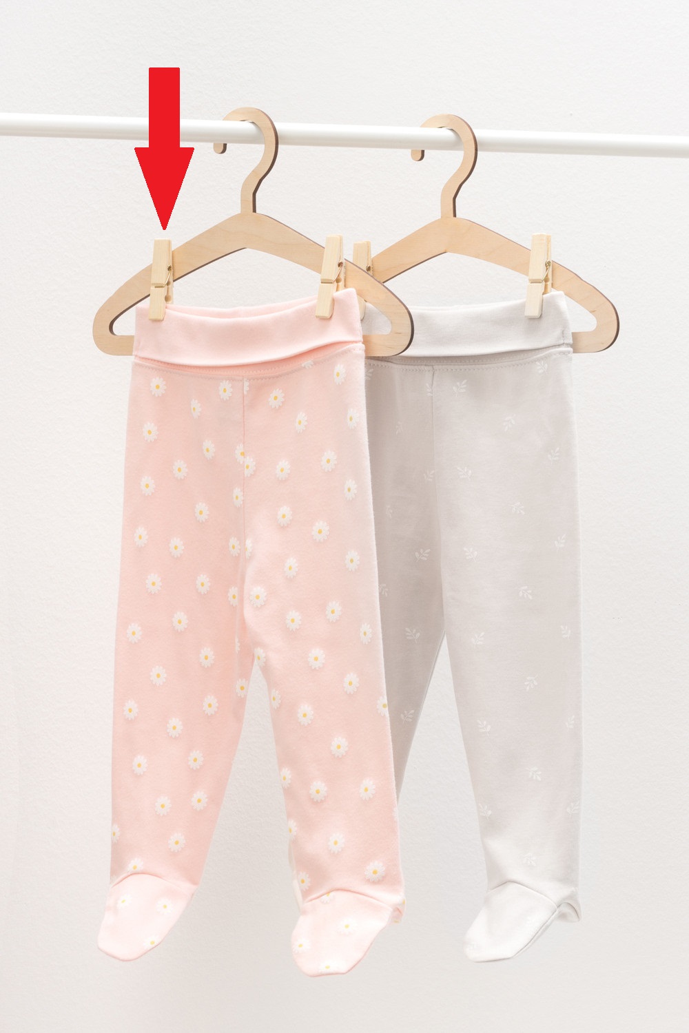 картинка Ползунки для девочки Crockid К 400220-2 белые веточки, маленькие ромашки (розовый) я119 от магазина детских товаров ALiSa
