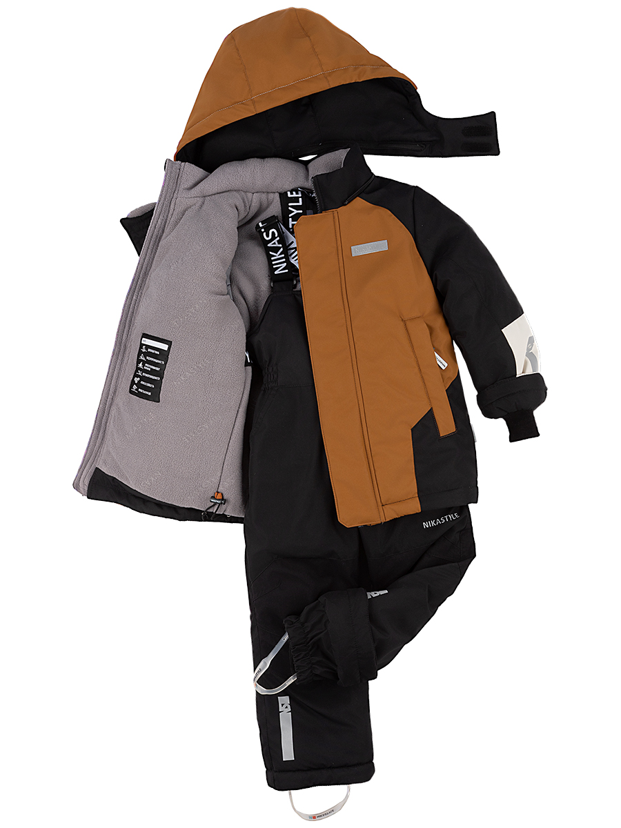 картинка Комплект зимний для мальчика NIKASTYLE 7з7124 Кэмел черный от магазина детских товаров ALiSa