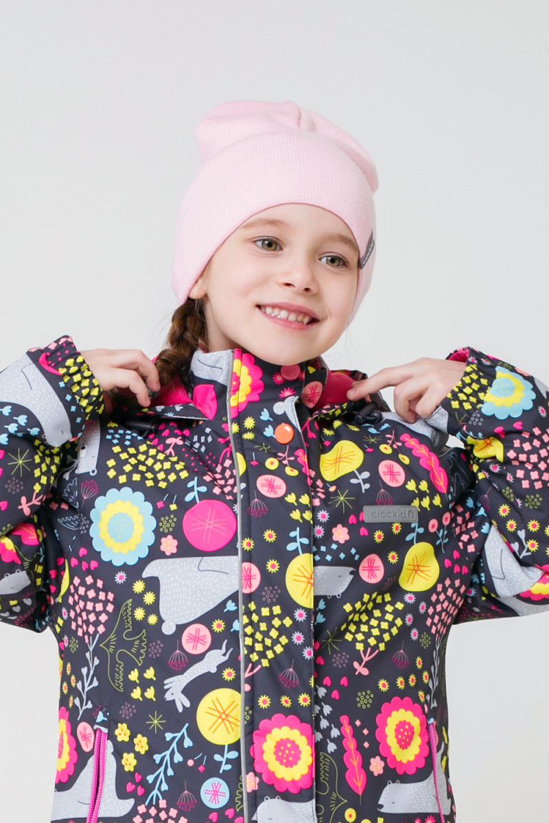 картинка Шапка для девочки Crockid КВ 20159/21ш светлая астра от магазина детских товаров ALiSa