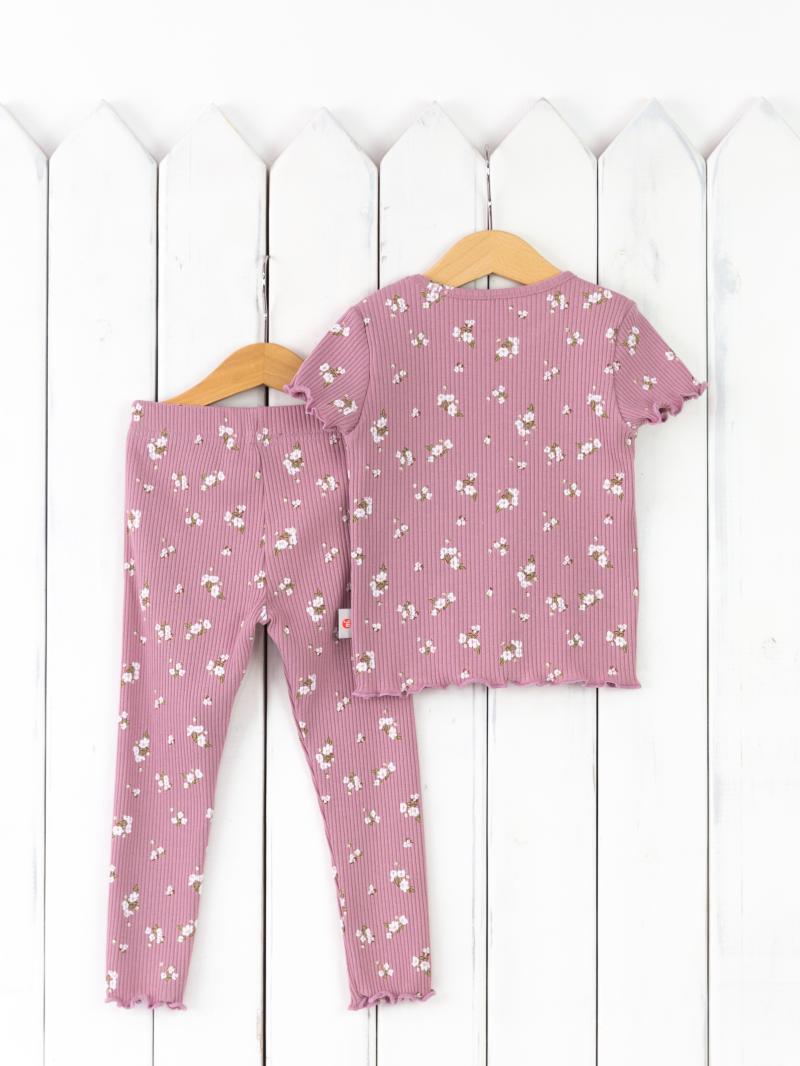 картинка Комплект для девочки Baby Boom КД456/10-К Цветочки на пудре от магазина детских товаров ALiSa