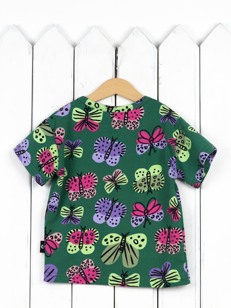 картинка Футболка для девочки Baby Boom Ф139/1-К Бабочки Б111 от магазина детских товаров ALiSa