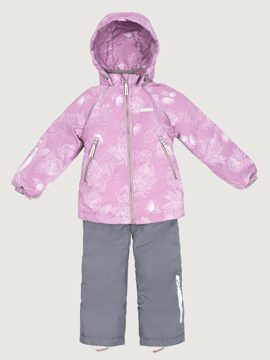 картинка Комплект утеплённый для девочки NIKASTYLE 7м2025 Орхидея серый от магазина детских товаров ALiSa