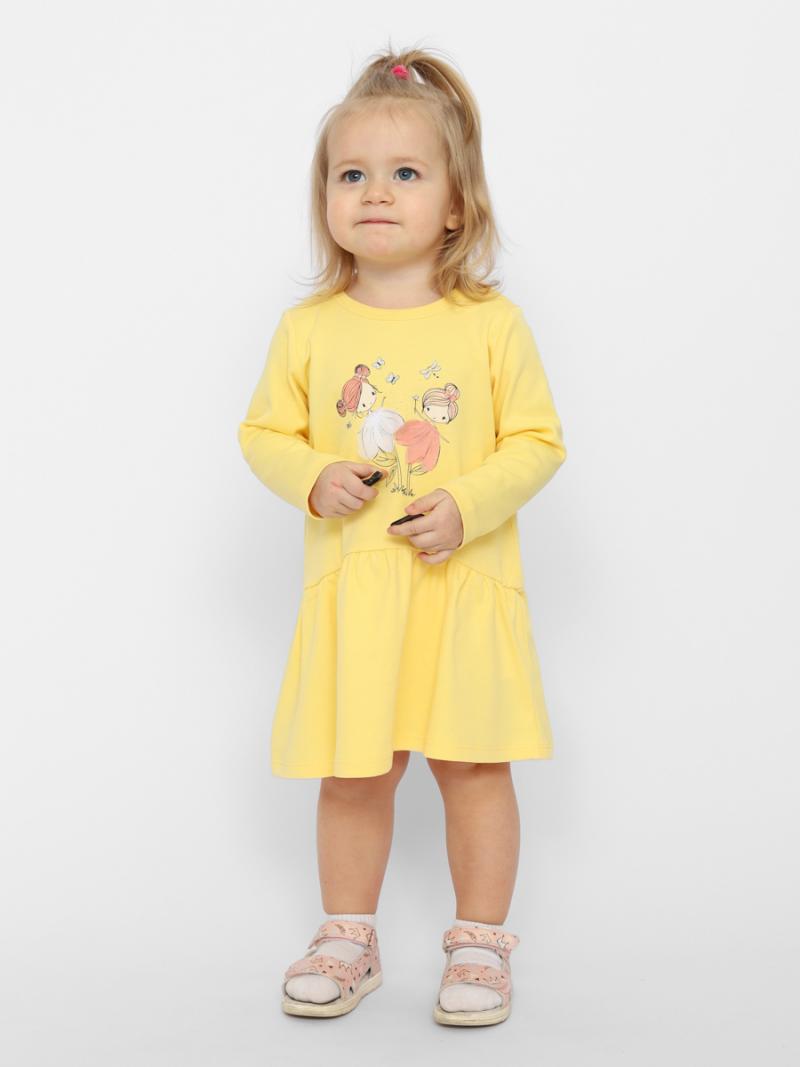 картинка Платье для девочки Cherubino CSNG 63416-30-347 Желтый от магазина детских товаров ALiSa