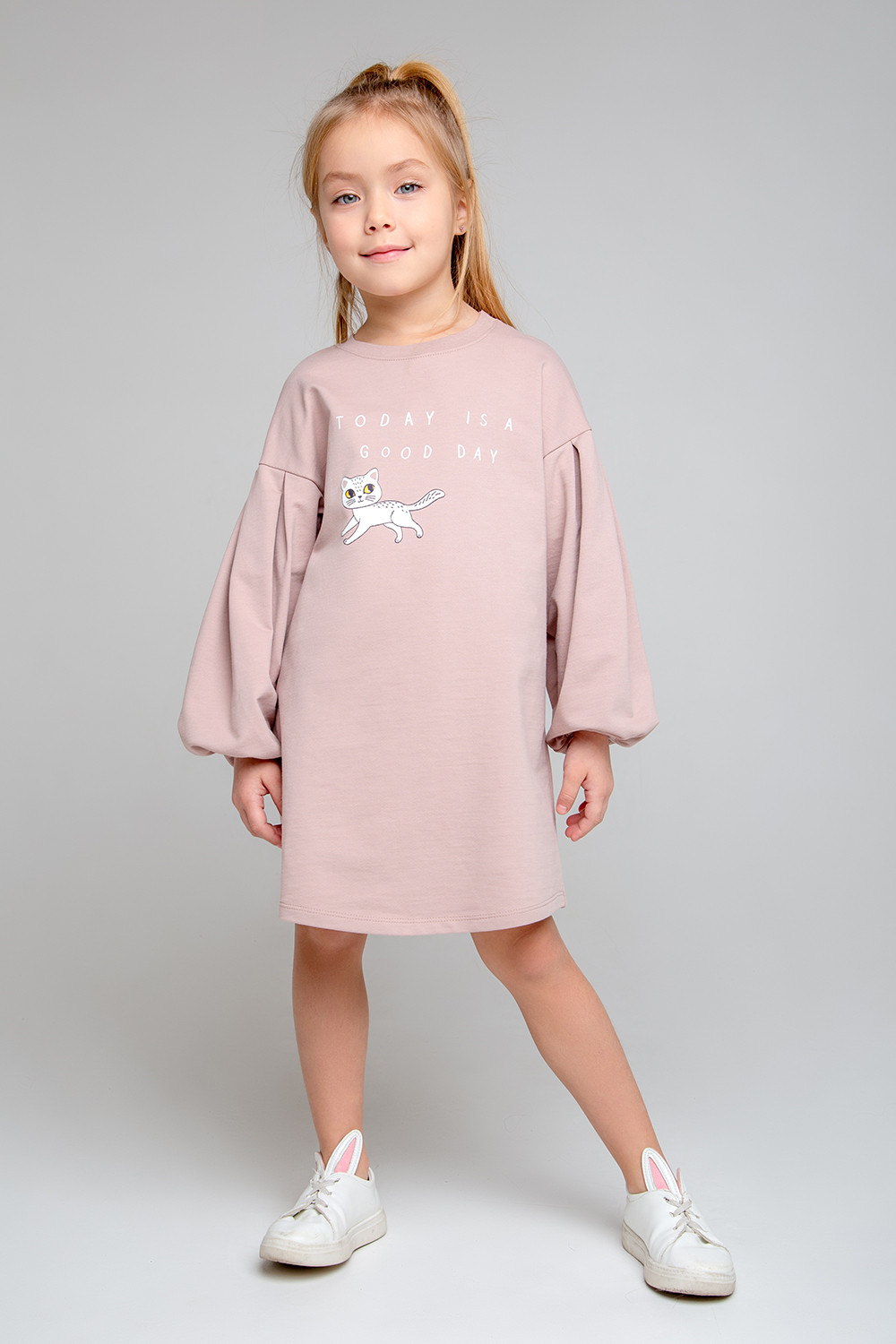 картинка Платье для девочки Crockid КР 5785-1 кофейно-розовый к345 от магазина детских товаров ALiSa