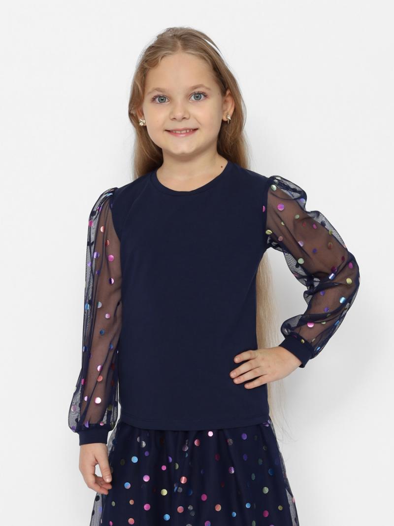 картинка Джемпер для девочки Cherubino CWKG 63632-41 Темно-синий от магазина детских товаров ALiSa