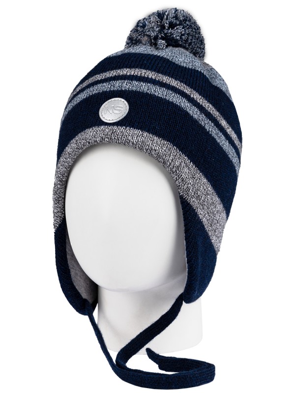 картинка Шапка утепленная для мальчика NIKASTYLE 11з15424 Космос серый от магазина детских товаров ALiSa