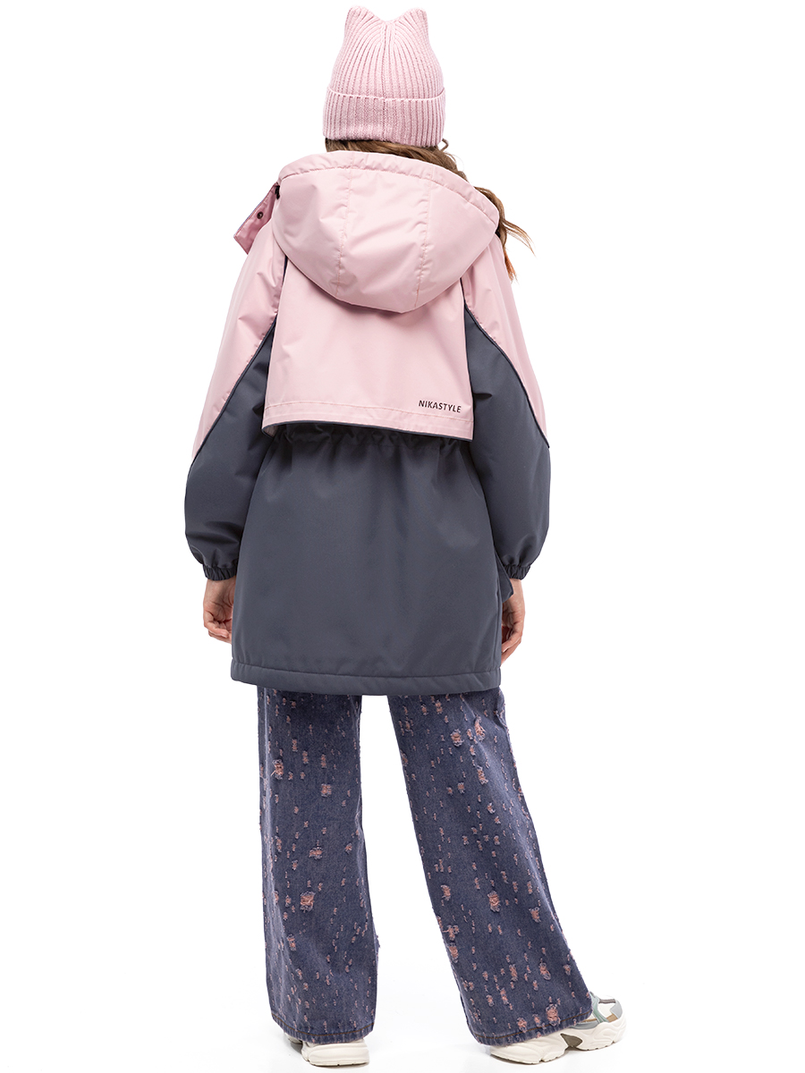 картинка Парка утеплённая для девочки NIKASTYLE 5м3425 Сакура Графит от магазина детских товаров ALiSa
