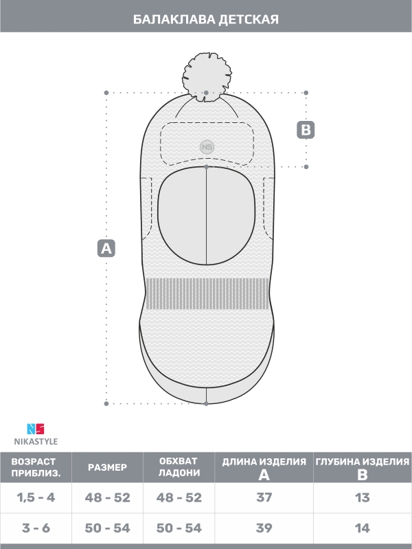 картинка Балаклава утепленная для мальчика NIKASTYLE 10з15224 Черный от магазина детских товаров ALiSa