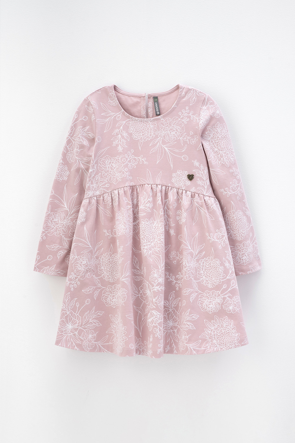 картинка Платье для девочки Crockid КР 5788 розовый лед, кружевные цветы к433 от магазина детских товаров ALiSa