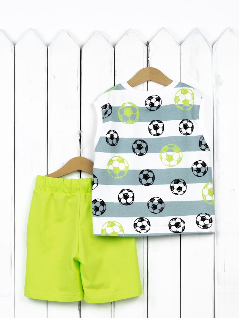 картинка Комплект для мальчика Baby Boom КД496/1 Футбольные мячи, дайкири Б107 от магазина детских товаров ALiSa