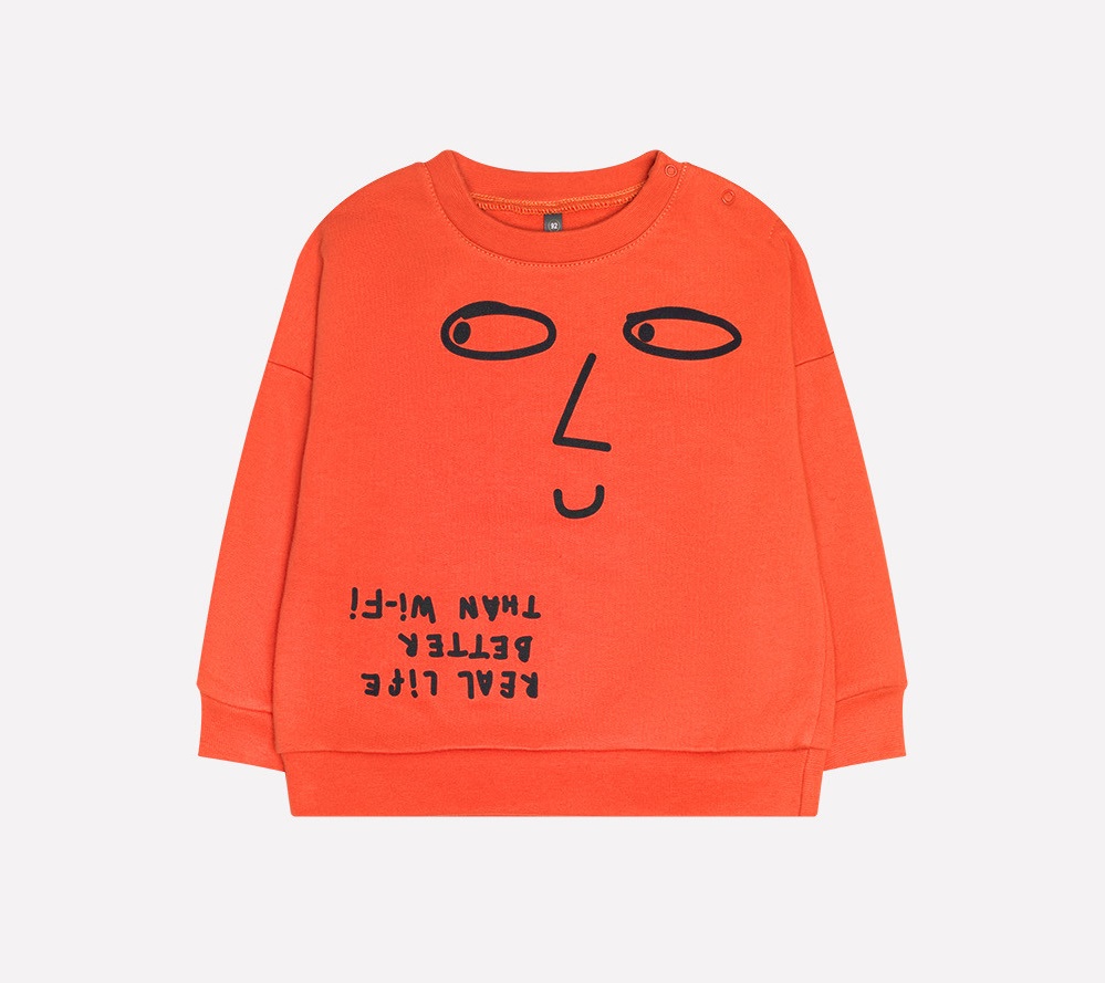 картинка Джемпер для мальчика Crockid КР 300814 кирпично-оранжевый к226 от магазина детских товаров ALiSa