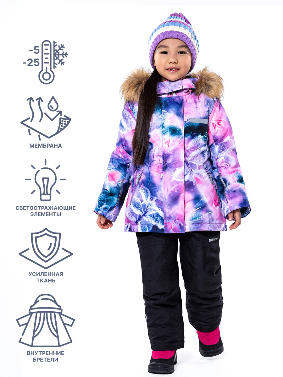 картинка Комплект зимний для девочки NIKASTYLE 7з1223 изумрудный черный от магазина детских товаров ALiSa