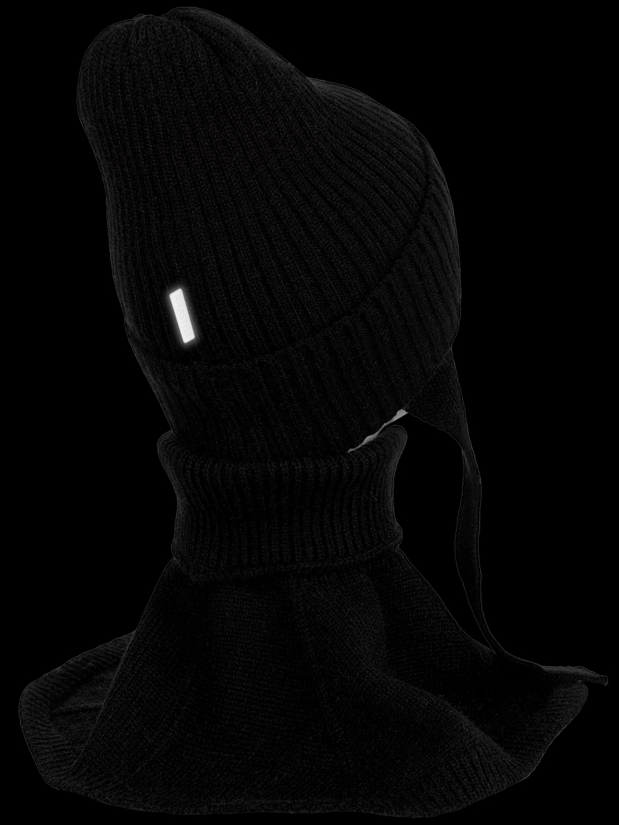 картинка Комплект шапка манишка для мальчика NIKASTYLE 12з16024 Черный от магазина детских товаров ALiSa