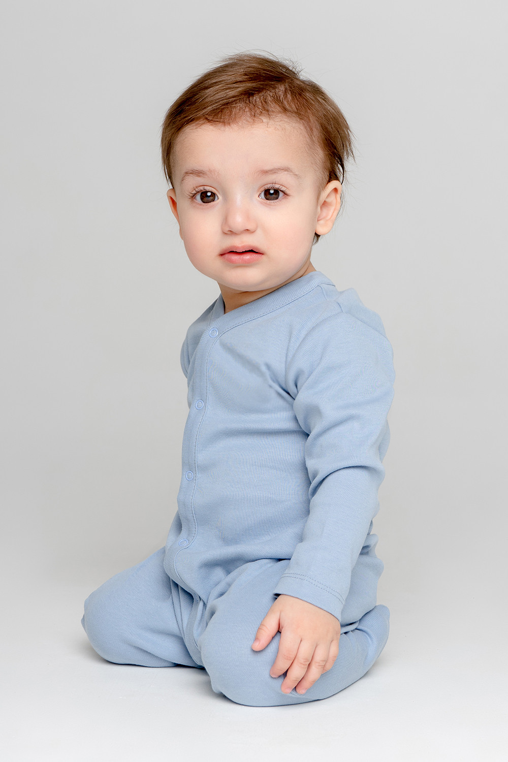 картинка Комбинезон для мальчика Crockid К 6259 пыльно-синий (ёжики) я114 от магазина детских товаров ALiSa