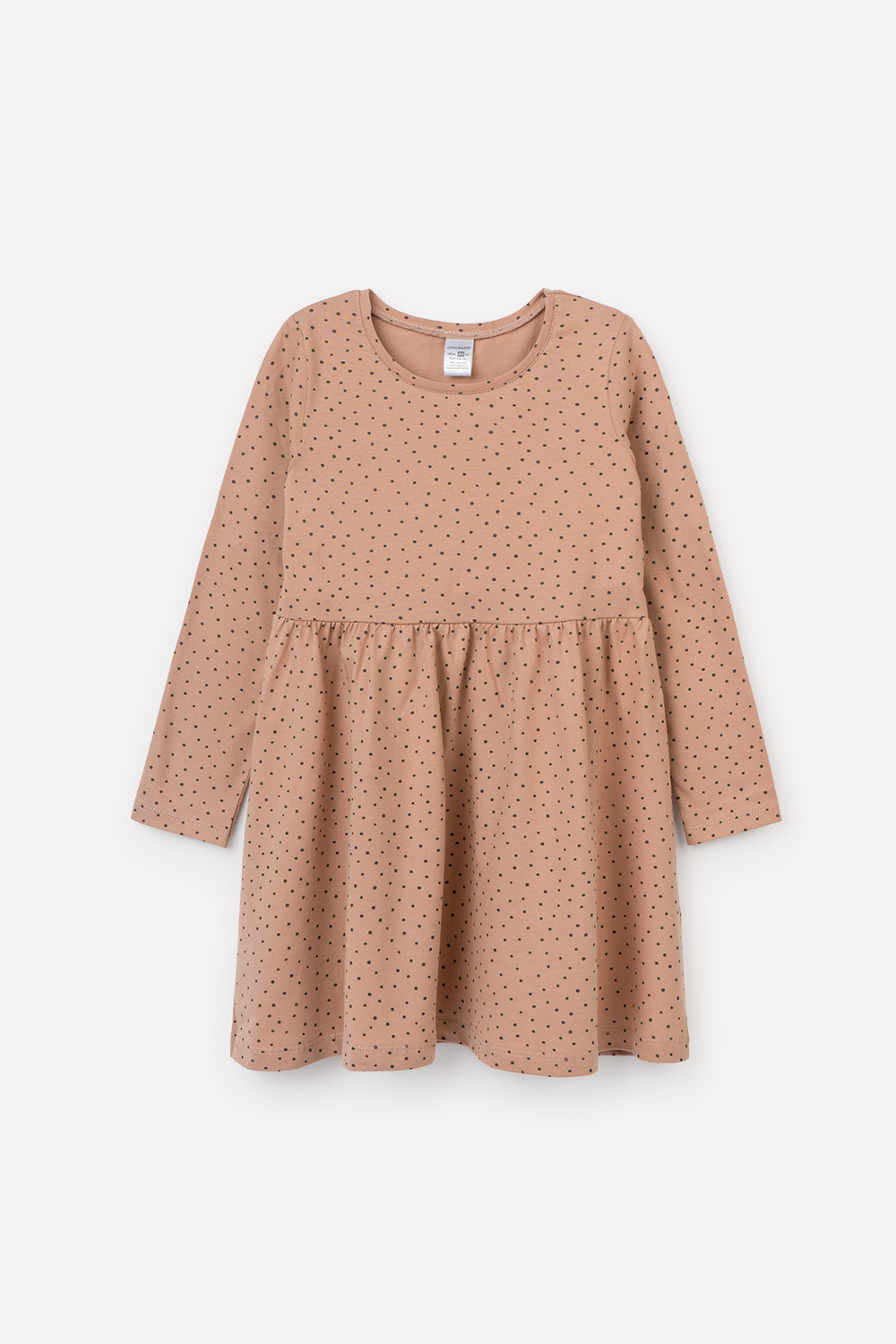 картинка Платье для девочки Crockid К 5786 смугло-коричневый, горошки от магазина детских товаров ALiSa