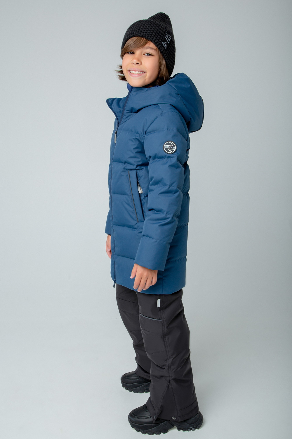 картинка Пальто пуховое для мальчика Crockid ВК 34064/2 УЗГ от магазина детских товаров ALiSa