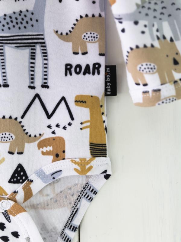 картинка Боди Baby Boom Б86/3-И Дино от магазина детских товаров ALiSa