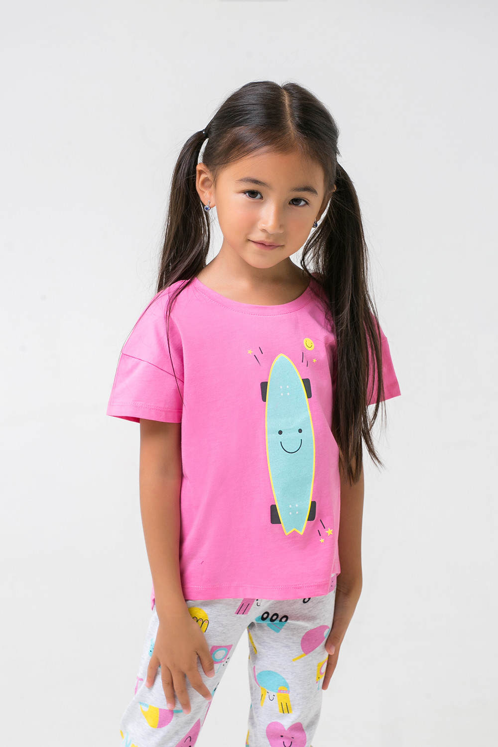 картинка Пижама для девочки Crockid К 2748 розовый + светло-серый меланж к1258 от магазина детских товаров ALiSa