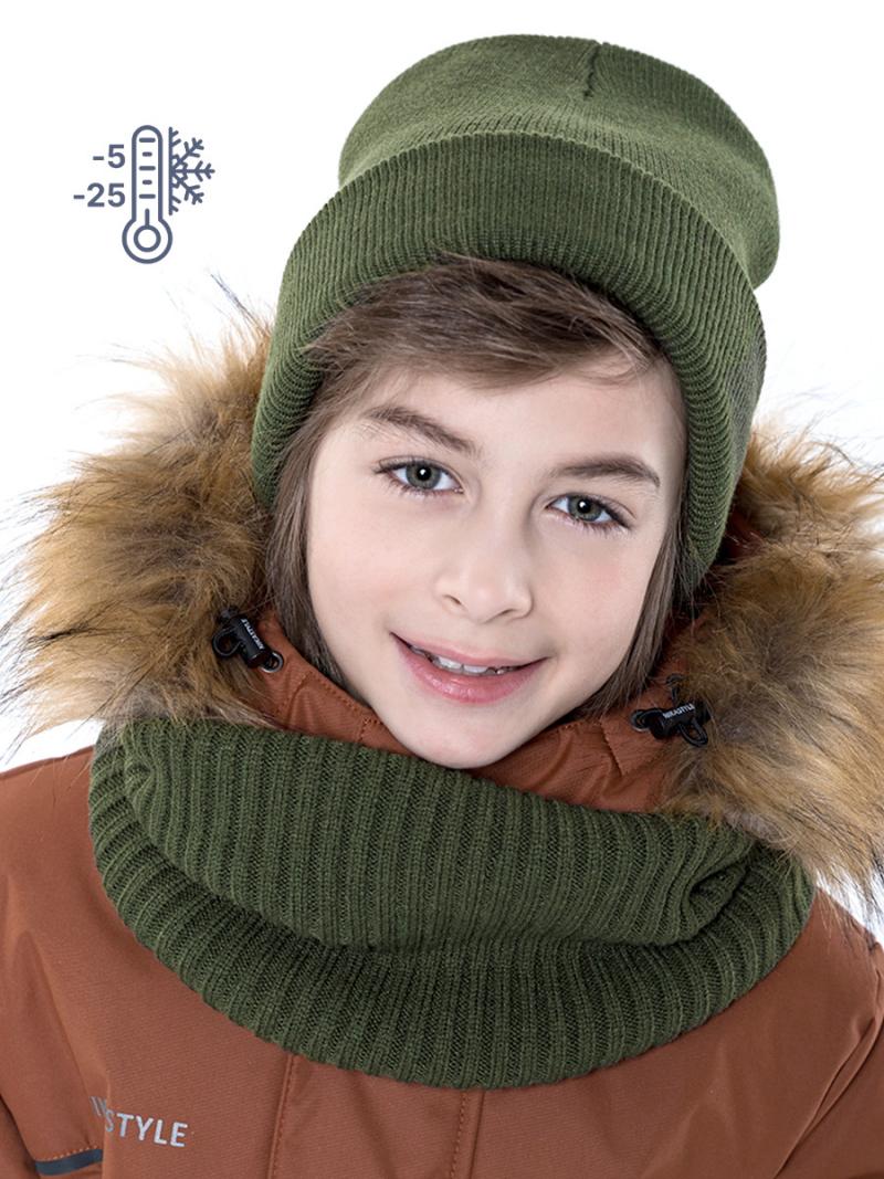 картинка Шапка утепленная для мальчика NIKASTYLE 11з12123 хаки от магазина детских товаров ALiSa