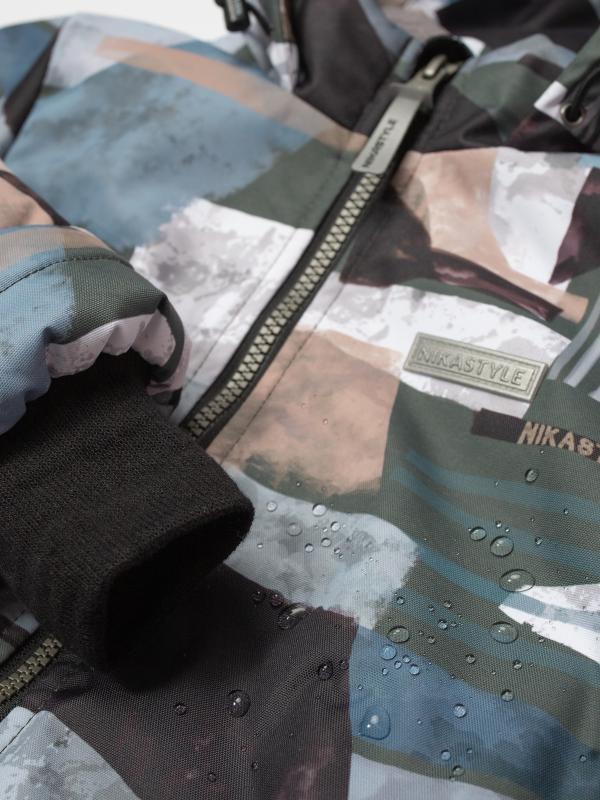 картинка Комбинезон утеплённый для мальчика NIKASTYLE 8м1125 Хаки черный от магазина детских товаров ALiSa