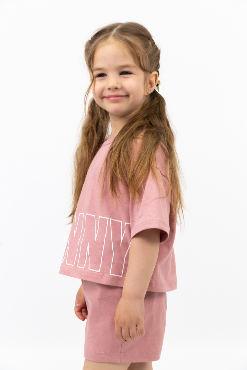 картинка Футболка для девочки Baby Boom Ф159/1-К Пудра от магазина детских товаров ALiSa