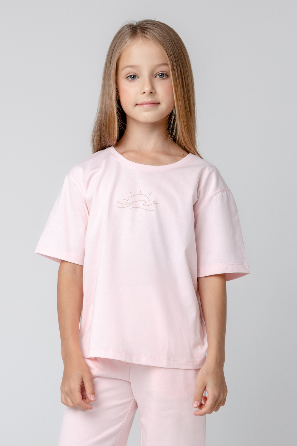 картинка Футболка для девочки Crockid КР 302032 светло-розовый к381 от магазина детских товаров ALiSa