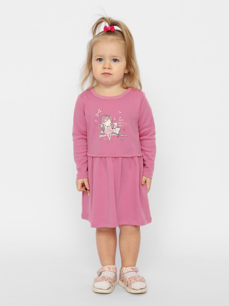 картинка Платье для девочки CSNG 63417-46-347 Циклама от магазина детских товаров ALiSa