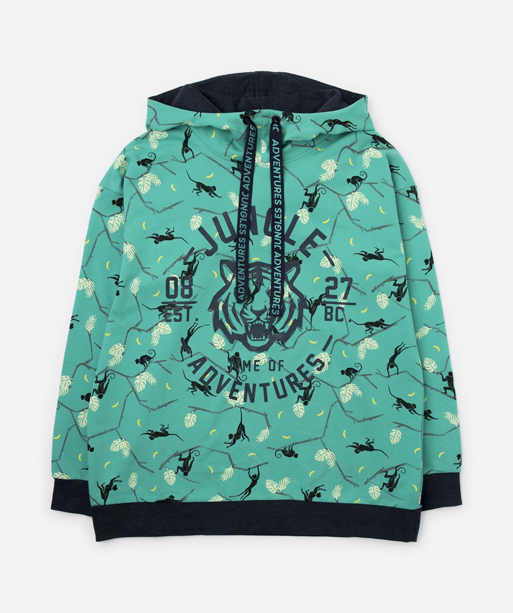 картинка Джемпер для мальчика КБ 301342 мята, джунгли к44 от магазина детских товаров ALiSa