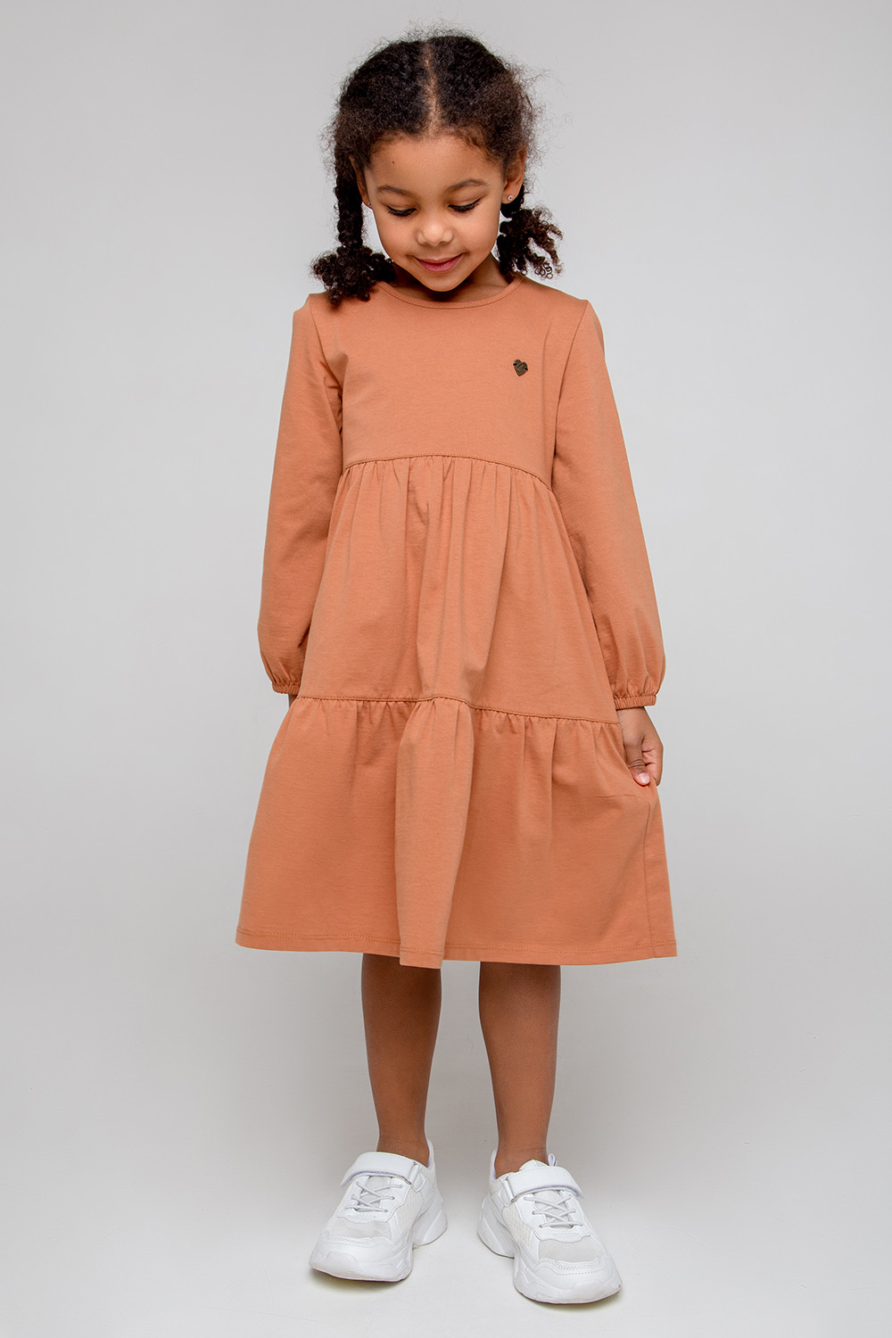 картинка Платье для девочки Crockid КР 5780 светло-коричневый к357 от магазина детских товаров ALiSa