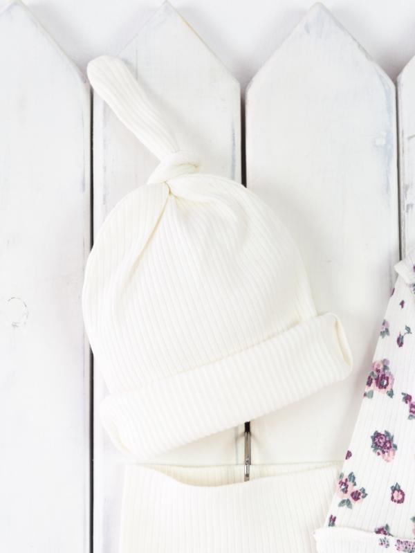 картинка Комплект для девочки Baby Boom КН122/10-И Сиреневые цветочки + молоко от магазина детских товаров ALiSa